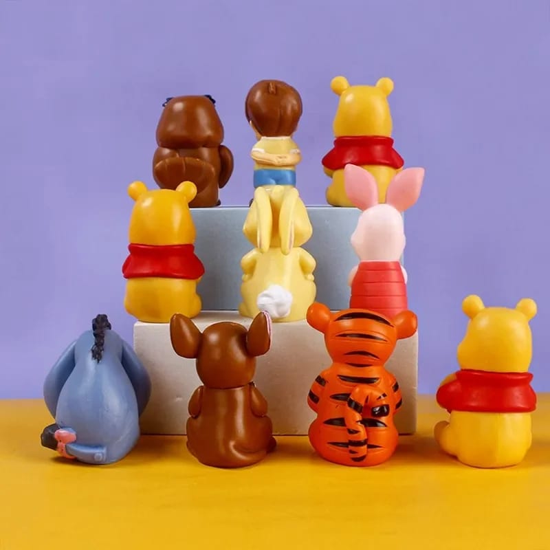 Set 10 Mini Figuras Winnie Pooh Piglet Tigger