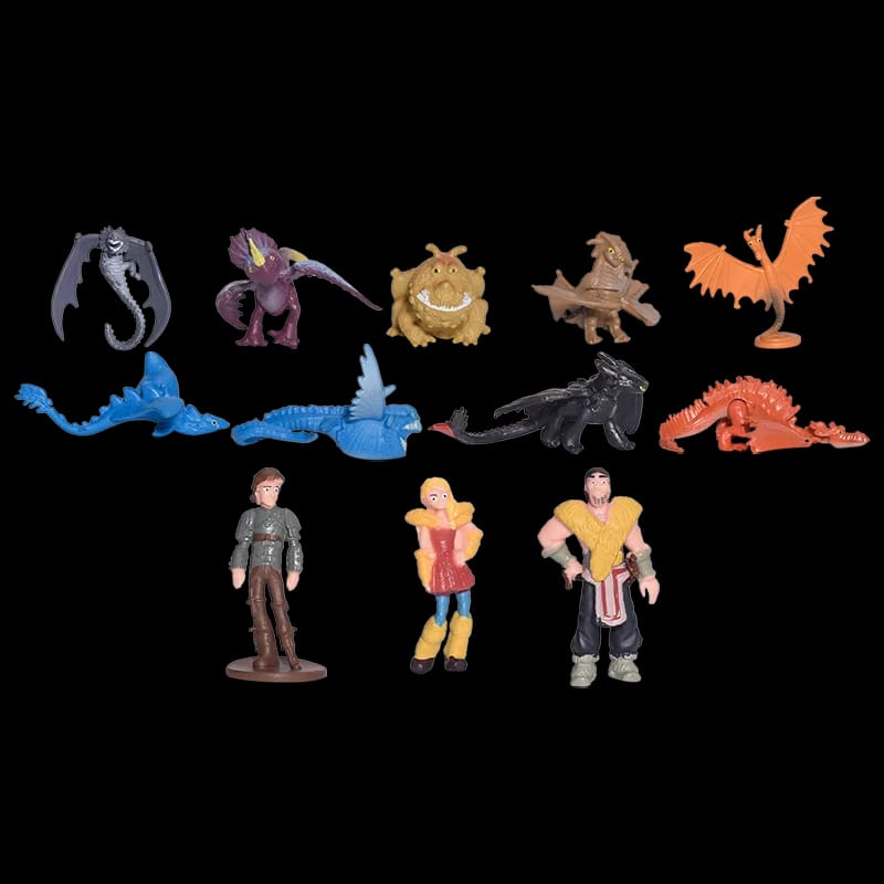 Paquete 12 Mini Figuras Como Entrenar a tu Dragon