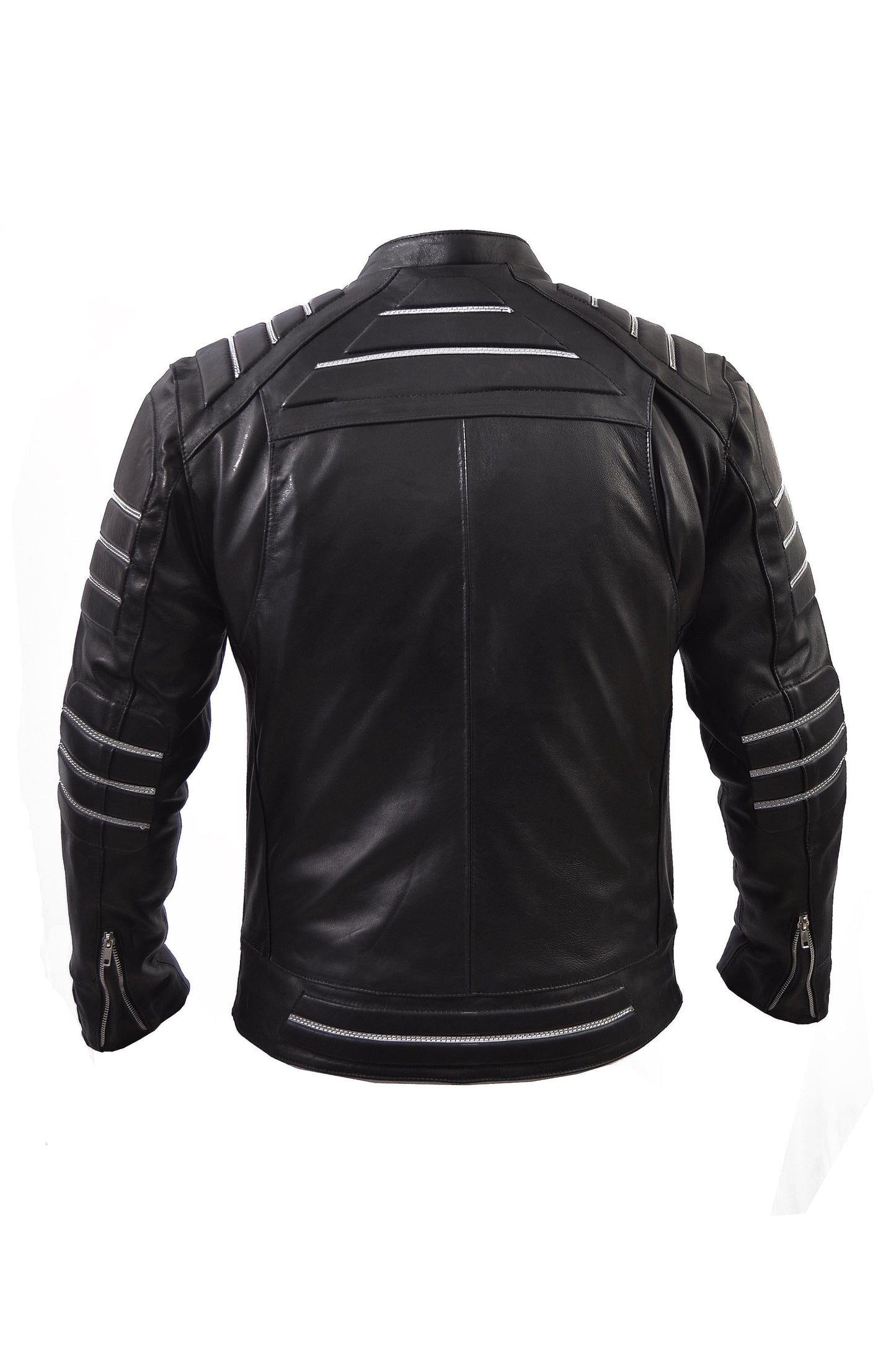 Chamarra Cuero Floater Grueso Empire para Moto Reflejante