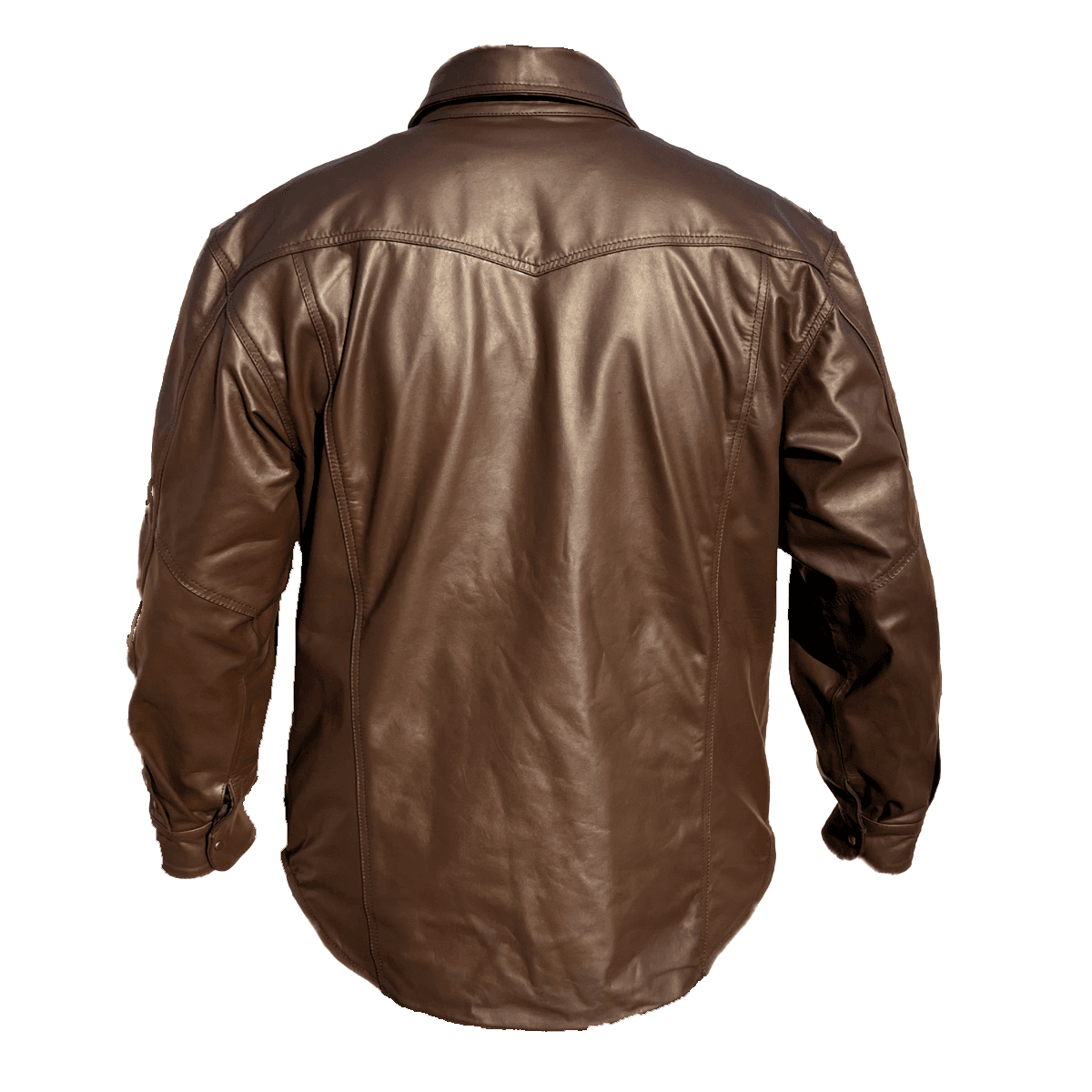 Camisola Cuero Vacuno Hombre EMPIRE Chamarra Piel Broche Metálico