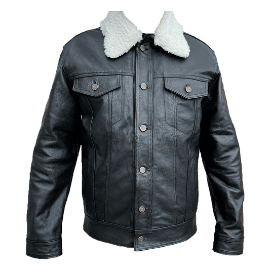 Chamarra Trucker Cuero Grueso Vacuno Floter Slim Levis