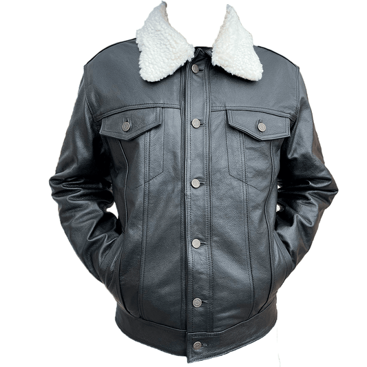 Chamarra Trucker Cuero Grueso Vacuno Floter Slim Levis