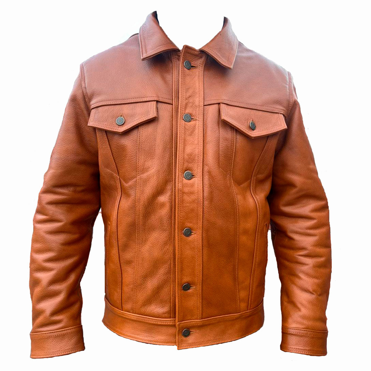 Chamarra Trucker Cuero Grueso Vacuno Floter Slim Levis