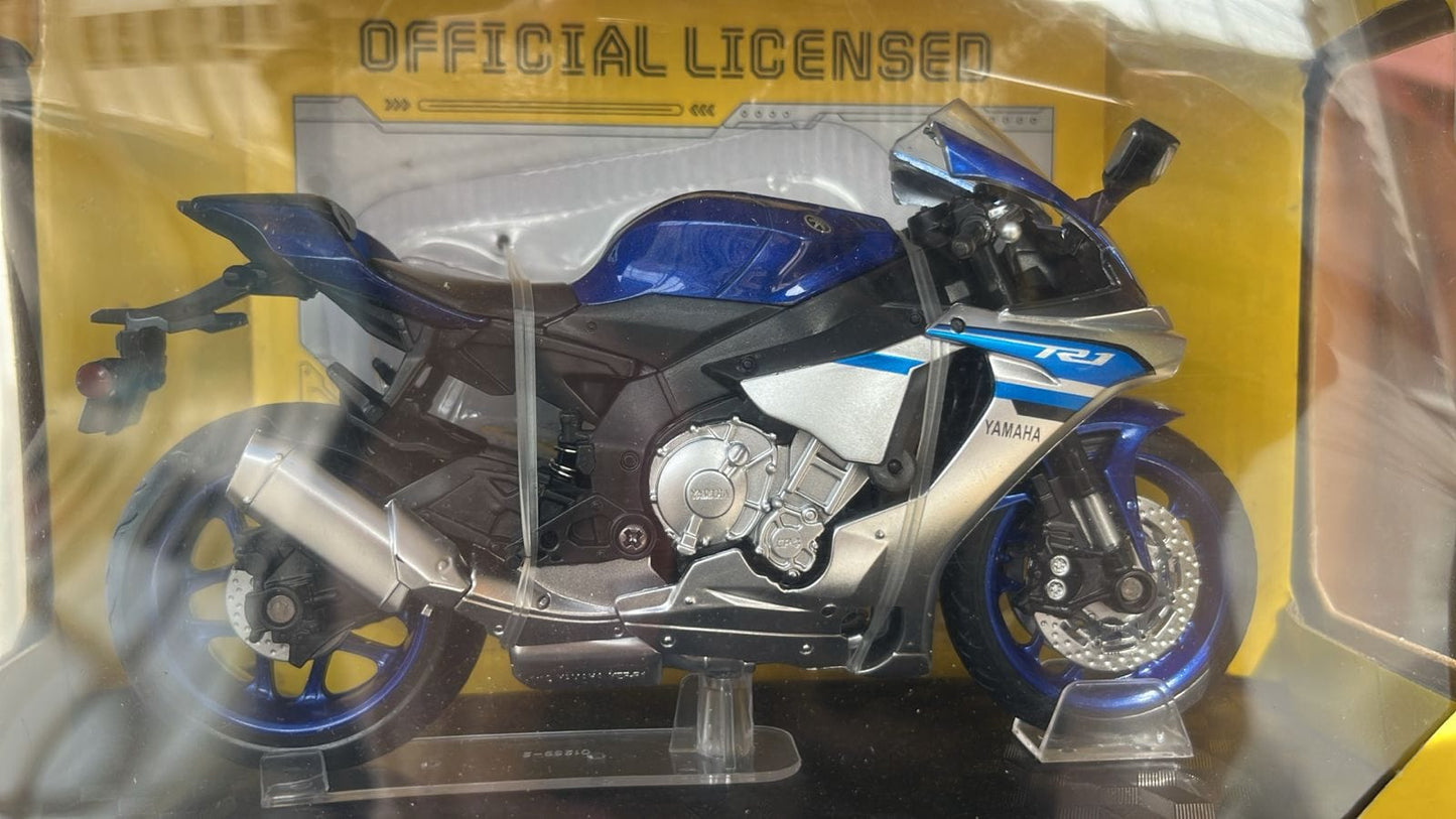 Mini Moto Yamaha yzf R1 Color Azul Escala 1:12