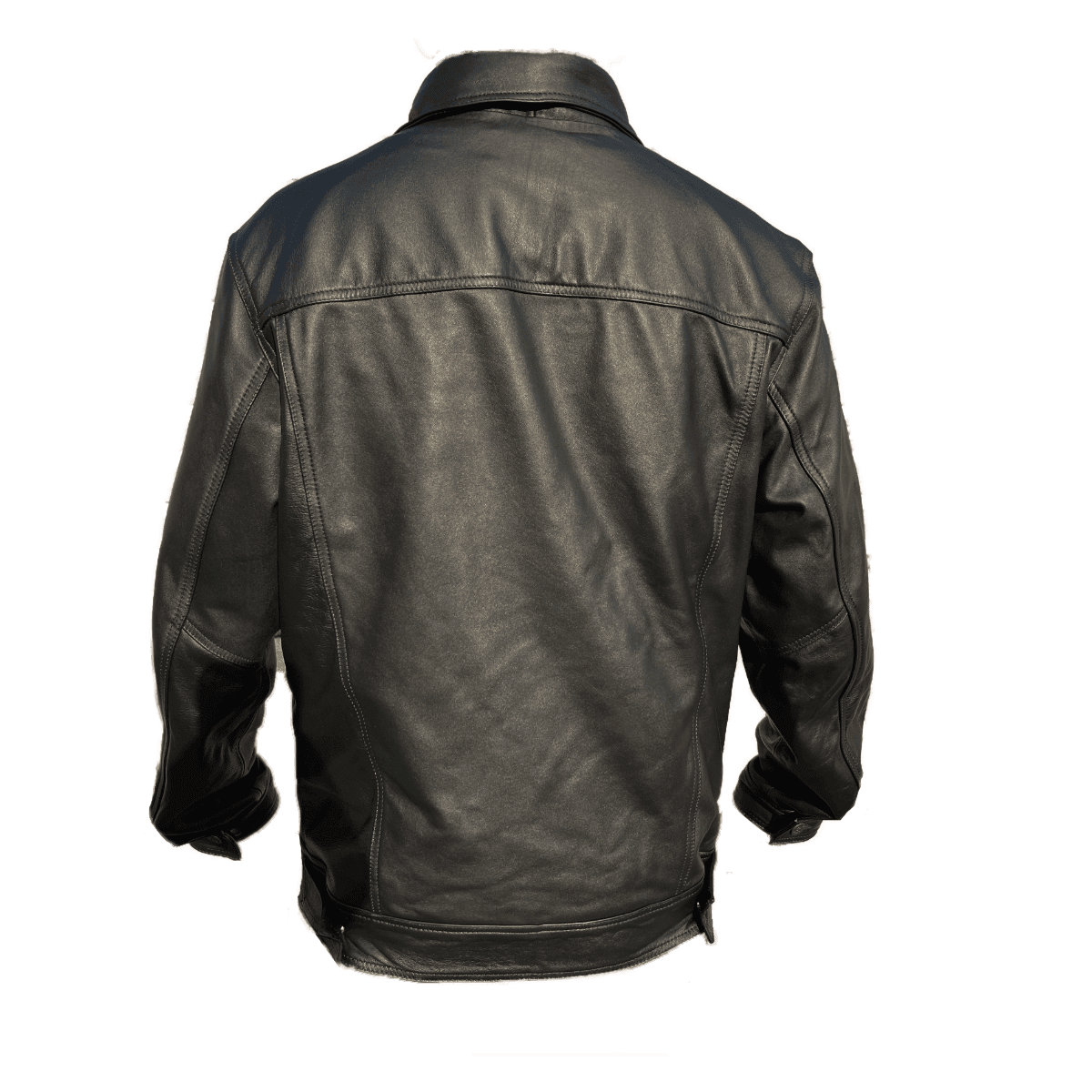 Chamarra Trucker Cuero Vacuno Hombre Empire - Forro Liso Slim Clásica Levis