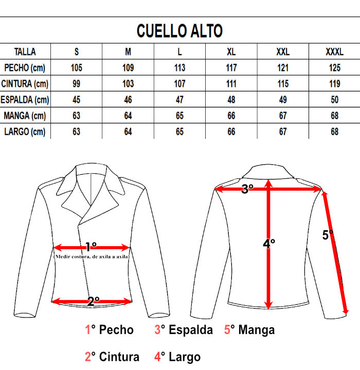 Chamarra Cuero Vacuno Hombre Empire - Cuello Alto Slim, Cierres y Bolsas