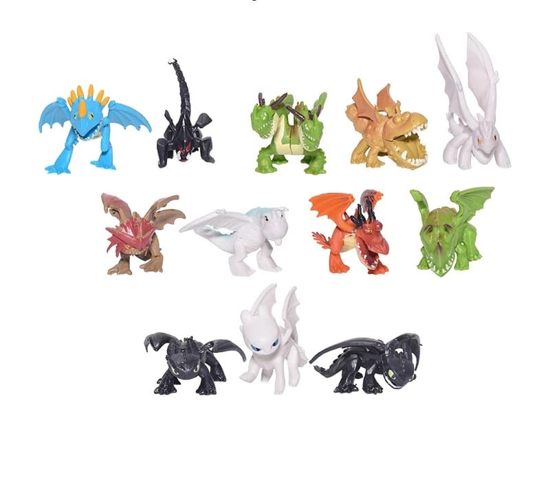 Paquete 12 Mini Figuras Como Entrenar a tu Dragon