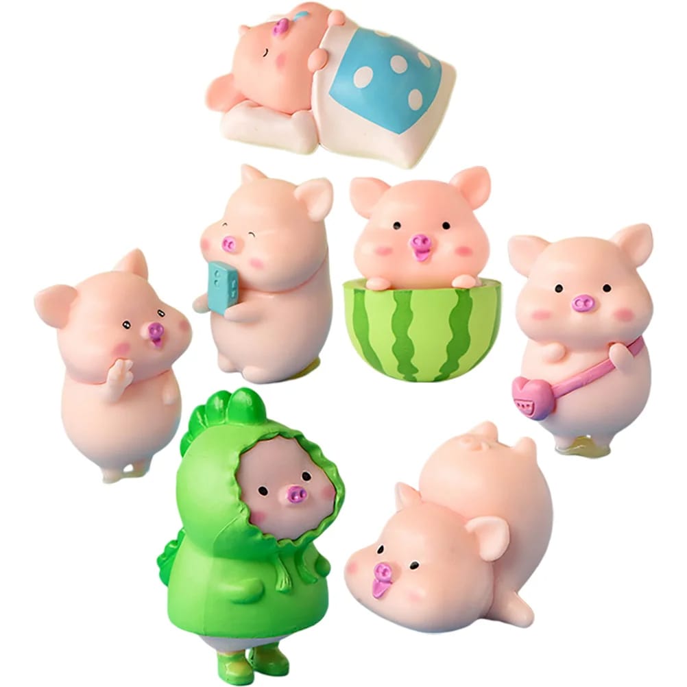 Set de 19 Mini Figuras Cerditos Colección
