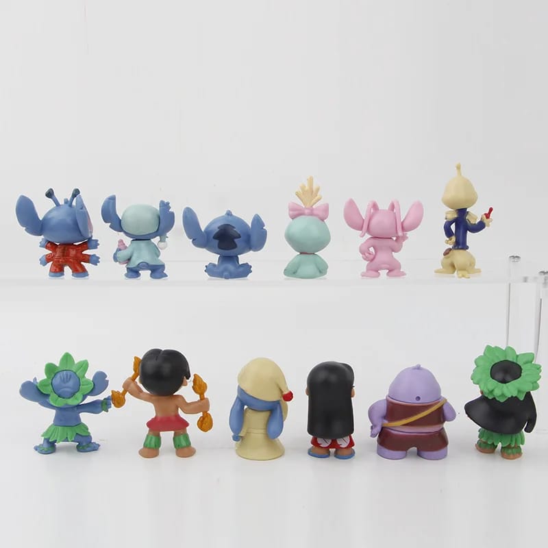 12 Mini Figuras Lilo y Stitch Lilo