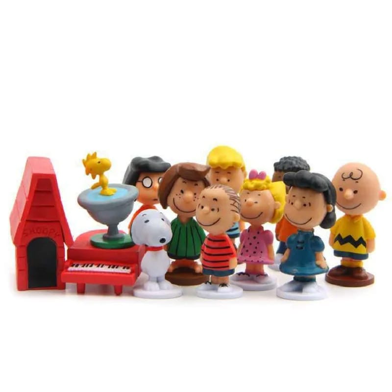 Set de 12 Mini Figuras Snoopy Charlie Lucy - Clásicos