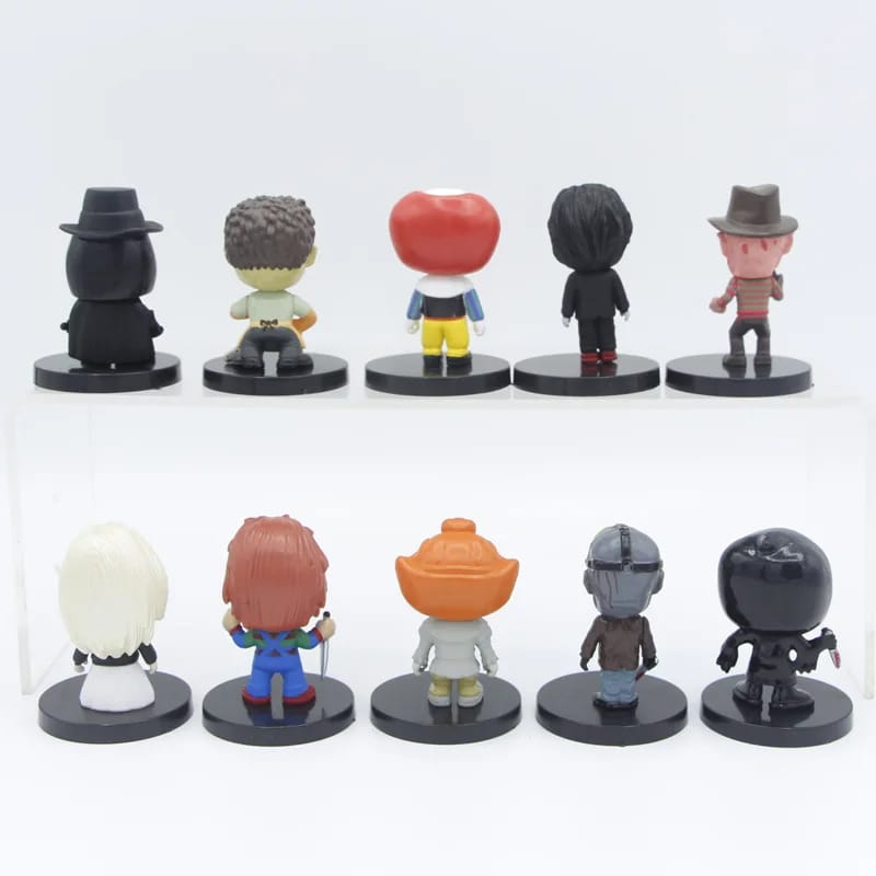 Set 10 Mini Figuras Chucky IT Jason Freddy Tiffany