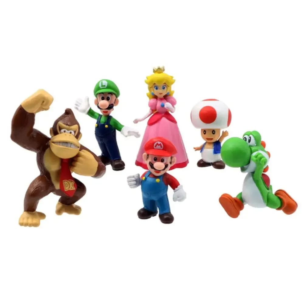 Paquete 6 Mini Figuras Mario Bros