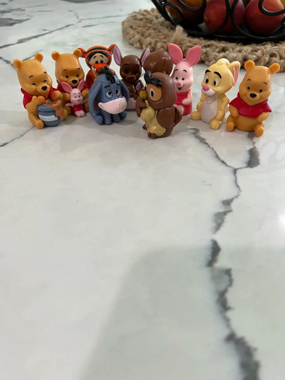 Set 10 Mini Figuras Winnie Pooh Piglet Tigger
