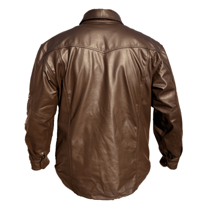 Camisola Cuero Vacuno Hombre EMPIRE Chamarra Piel Broche Metálico