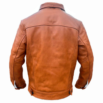 Chamarra Trucker Cuero Grueso Vacuno Floter Slim Levis
