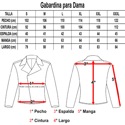 Gabardina de Cuero Vacuno Mujer Botón Cinto Slim Empire Mexico