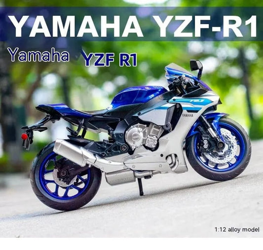 Mini Moto Yamaha yzf R1 Color Azul Escala 1:12