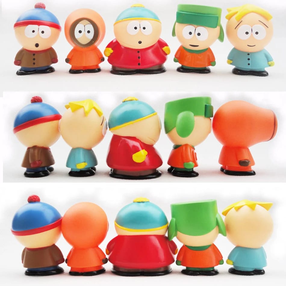 Set 5 Figuras South Park Stan Kyle Cartman - Iconos