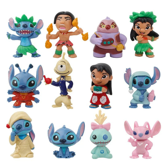 12 Mini Figuras Lilo y Stitch Lilo