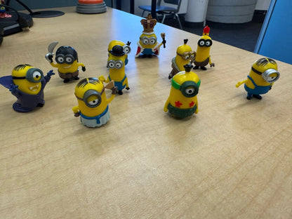 Set 10 Mini Figuras Coleccionables Minions - Kevin, Stuart, Bob