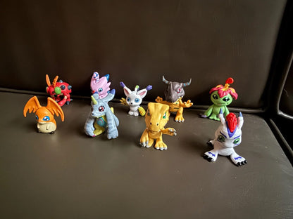 Set de 9 Mini Figuras Digimon Agumon Gabumon - Aventura