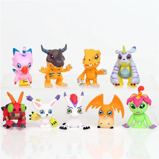 Set de 9 Mini Figuras Digimon Agumon Gabumon - Aventura