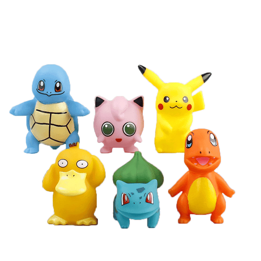Set de 6 Mini Figuras Pokémon Pikachu Eevee