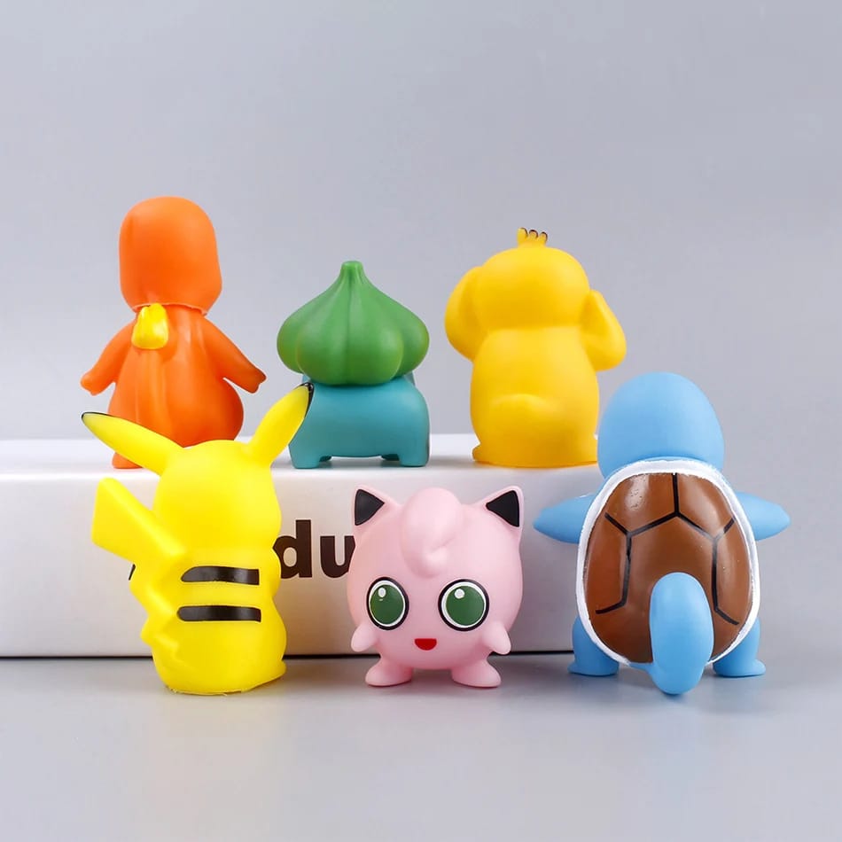 Set de 6 Mini Figuras Pokémon Pikachu Eevee