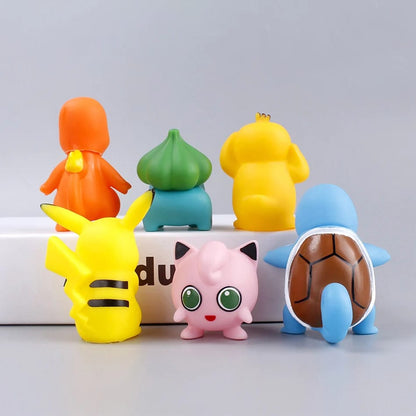 Set de 6 Mini Figuras Pokémon Pikachu Eevee